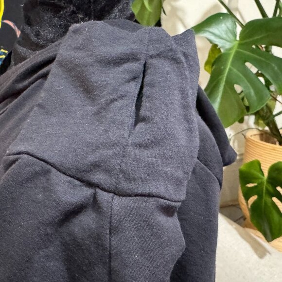 AnyBody French Terry Hooded Sweatshirt with Side Snaps, Black, XL - Picture 8 of 13